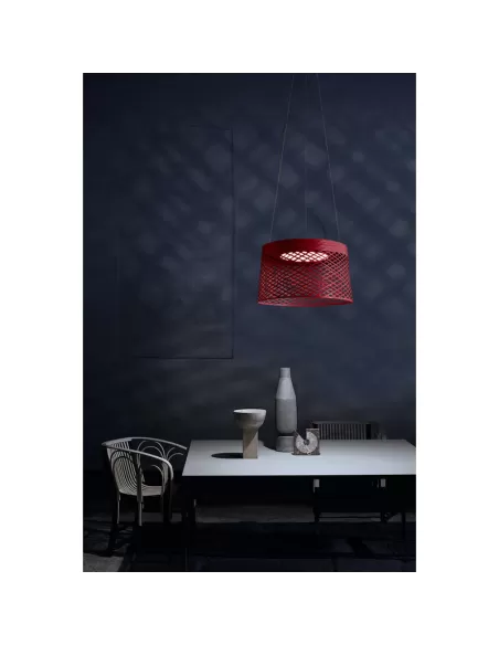 Foscarini 290007-65 suspensión twiggy grid carmín